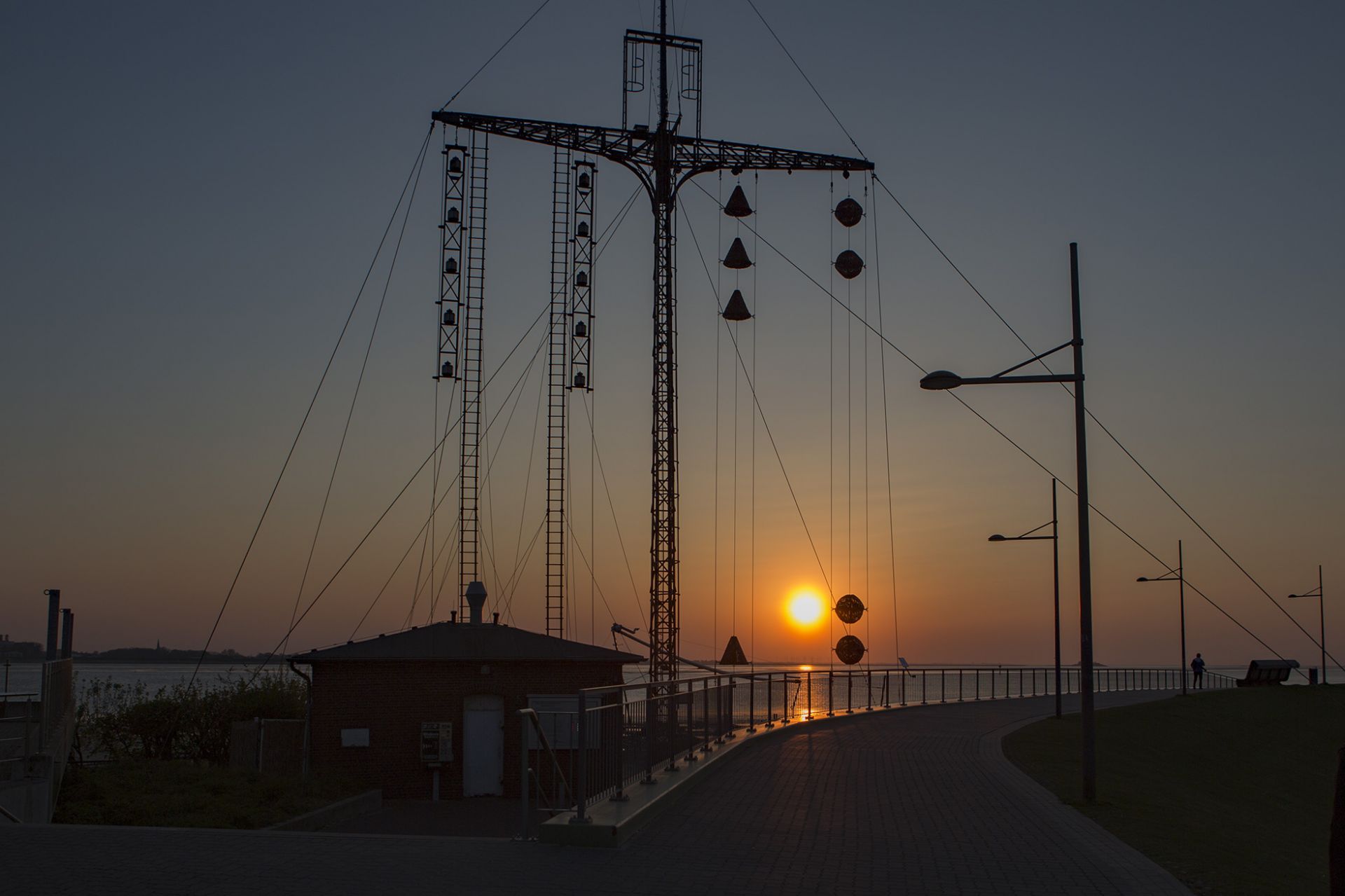 Solnedgang i Bremerhaven
